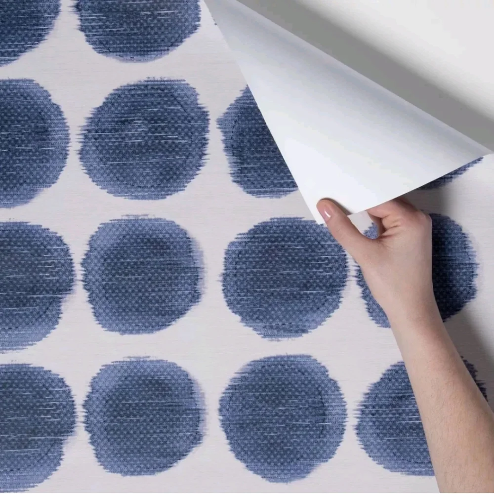 Opalhouse Textile Dot Peel & Stick Wallpaper Blue